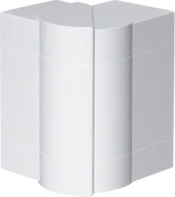 Produktbild von Hager Einstellbares Außeneck für Brüstungskanäle 68x130mm mit 80mm Oberteil, halogenfrei, verkehrsweiß, 1 Stk.