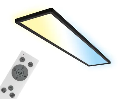 Obrázek produktu pro LED stropní svítidlo 98 cm, plochý panel, CCT, stmívatelné, s dálkovým ovládáním, 4800 lm, černé