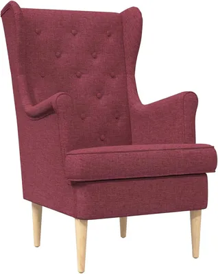 Immagine prodotto di Poltrona imbottita di colore rosso vino, con struttura in metallo, dimensioni 65x79x100 cm, design moderno con cuscino rimovibile, comoda e resistente, ideale per soggiorno, camera da letto e balcone