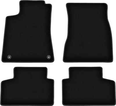 Produktbild von Wielganizator Velours-Autoteppiche – passend für Mercedes GLB X247 (SUV, Bj. 2019-) –  schwarz, passgenau, mit Befestigungen set 4 Stk.