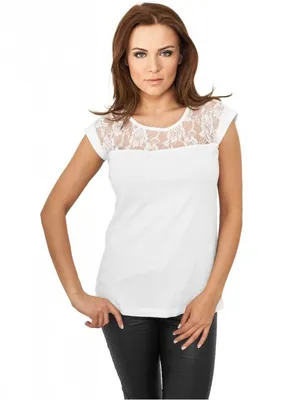 Zdjęcie produktu dla Urban Classics Ladies - FLOWER LOOSE Tee Shirt biały - S