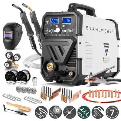 Image de STAHLWERK Poste de soudage MIG MAG 200 Puls Pro gaz protecteur équipement complet