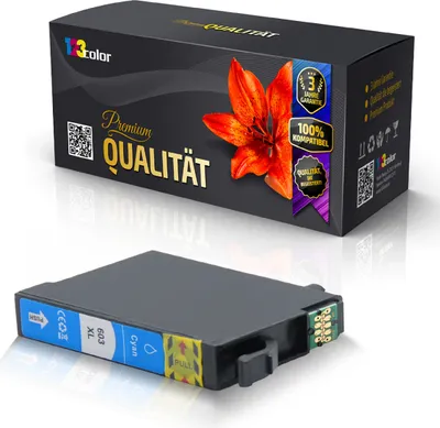 Produktbild von Kompatible Tintenpatrone für Epson Expression Home XP3100 Expression Home XP3100 Series Expression Home XP3105 603XL C13T03A24010 603 603 XL Blau Cyan - Office Light Serie