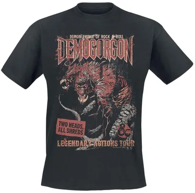 Produktbild von Dungeons and Dragons T-Shirt Herren Demogorgon Tour schwarz S