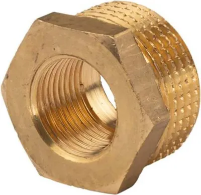 Produktbild von Messing Gewinde-Fitting Reduzierung 3/4'AG (DN 20) - 3/8'IG (DN 10) - schwere Ausführung