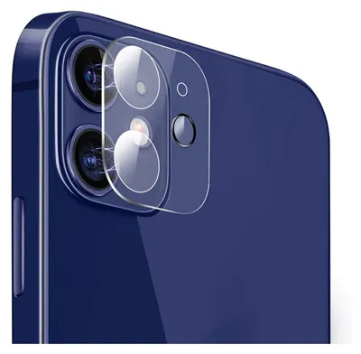Produktbild von 2x Kamera 9H Panzerhartglas für iPhone 12 Mini 3D KLAR ECHTES TEMPERED Panzerglas Kameraglas Kamerhartglas Kameraschutzglas