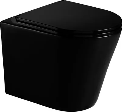 Produktbild von Modernes Hänge-WC Keramik TURIN Unterputz-Spülkasten Schwarz