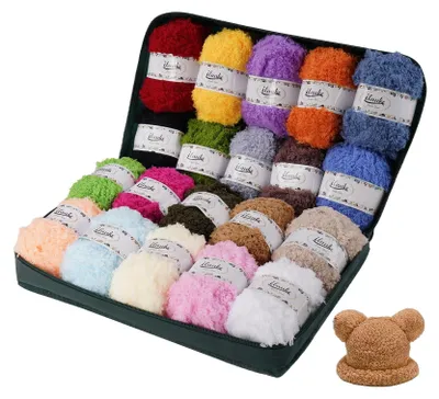 Produktbild von Dicke Wollknäuel zum Stricken und Häkeln, 20 x 30 g
