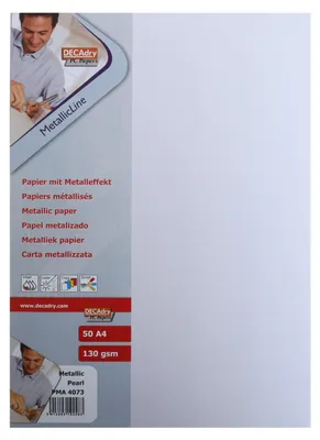 Obrázek produktu pro PMA4073 - Papír A4, perleťová metalizace, 130 g, balení 50 listů