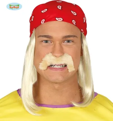 A person wearing a costume accessory set.