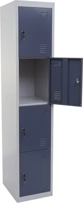 Produktbild von Schließfach Boston T163, Schließfachschrank Wertfachschrank Spind, Metall 180x38x45cm anthrazit-grau