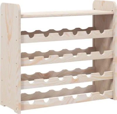 Obrázek produktu pro vidaXL Stojan na víno s horní policí 67,5x25x60 cm z masivního borovicového dřeva