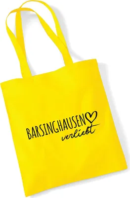 Produktbild von Huuraa Jutebeutel Barsinghausen verliebt 10 Liter Yellow Baumwolle Tasche Geschenkidee