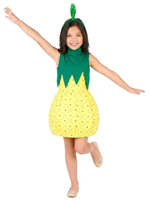 Produktbild von Ananas-Kostüm für Mädchen 5-6 Jahre (S)