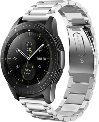 Produktbild von Strap-it Titanarmband - Kompatibel mit Samsung Galaxy Watch Armband 42mm Ersatzarmband - Titanium - Hochwertiges Material - für Smartwatch 20mm Armband Silber