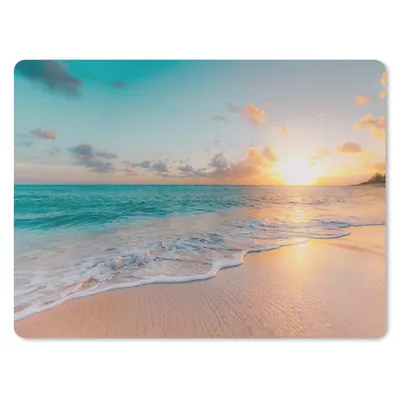Produktbild von MuchoWow® Mauspad Mousepad Sonnenuntergang - Strand - Meer - Sommer - Blau 23x19 cm - Mousepads - Maus Mat - Pad - Mausunterlage - Schreibtischunterlage - Mauspad
