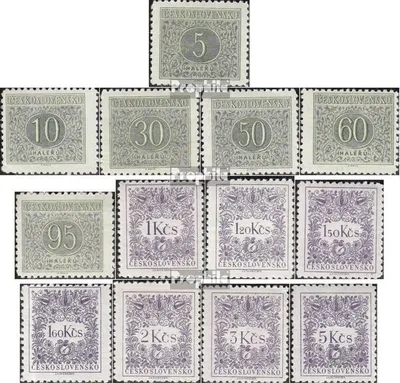 Produktbild von Briefmarken Tschechoslowakei 1954 Mi P79A-P91A (kompl.Ausg.) postfrisch Ziffern