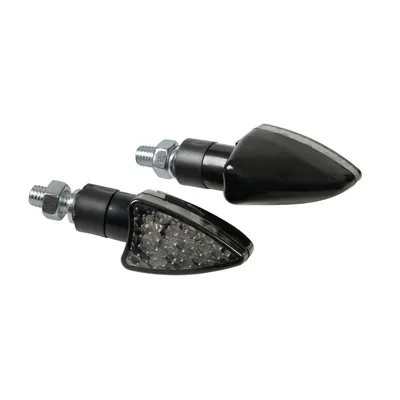 Produktbild von Lampa Arrow-2 Motorradblinker 12V LED Schwarz zugelassene weiße Linse