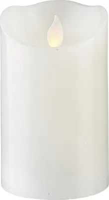 Produktbild von Star Trading LED-Kerze Twinkel Wachs 7,5x7,5x12,5cm weiß, Weiß, Schlafzimmer, Wohnzimmer, IP20, 1 Glühbirne(n), LED, 0,06 W