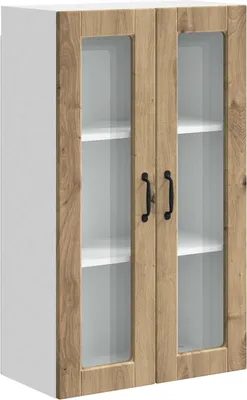Produktbild von vidaXL Wandglas-Schrank PORTO Artisan-Eiche 60 x 31 x 100 cm
