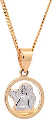 Produktbild von Anhänger Engel mit 1,1 mm Goldkette 36 cm 585-14 Karat Gold