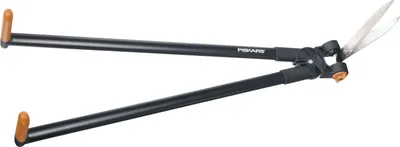 Zdjęcie produktu dla Fiskars 1001565, Ostrza poziome, Długi uchwyt, Proste ostrze, Czarny, Pomarańczowy, 899 mm