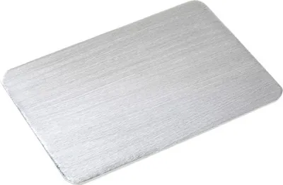 Produktbild von Kerzenteller Aluminium Silber 20,5x14cm Kerzenhalter Untersetzer Tischdekoration
