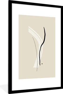 Produktbild von MuchoWow® Gerahmtes Poster Pastell - Abstrakt - Design 60x90 cm - Poster mit Schwarzem Bilderrahmen Wandposter Rahmen Foto Bilder - Dekoration - Wandposter Wohnzimmer - Hochwertig