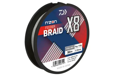 Immagine prodotto di Daiwa N'ZON X8 Braid 0.10mm-300m acciaio grigio Lenza intrecciata da pesca feeder
