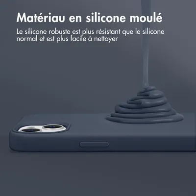 Image de Coque arrière en silicone liquide Accezz avec MagSafe pour Samsung Galaxy S26 Ultra - Bleu foncé