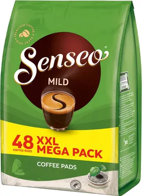Obrázok produktu pre Kávové vankúšiky Senseo Mild Roast, jemná a zamatová chuť, kávové vankúšiky pre kávovary, 48 vankúšikov