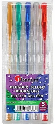 Produktbild von Titanum GA1030 Gel-Kugelschreiber Brokat 5 Farben