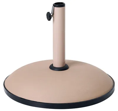 Produktbild von BELIANI Sonnenschirmständer Beige Beton Rund ⌀ 54 cm mit Größenanpassung 4 Kunststoffhülsen Modernes Design Schirmfuß für Garten Balkon Terrasse