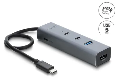 Obrázok produktu pre Rozbočovač Delock USB 5 Gbps s konektorom Type-C na 2x zásuvka Type-A + 2