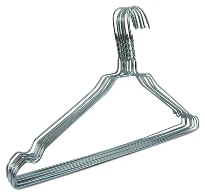 Produktbild von Drahtkleiderbügel, Drahtbügel, Metallkleiderbügel, hochwertig verzinkt, ca. 40cm breit, Materialstärke: 2,3mm, 50 Stück