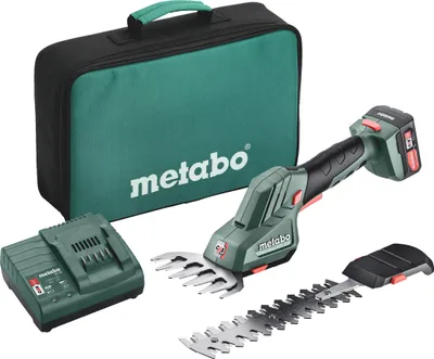 Produktbild von Metabo Akku-Strauch- und Grasschere PowerMaxx SGS 12 Q, incl. 1x Akku Li-Power 2 Ah, Ladegerät, Zubehör, Werkzeugtasche