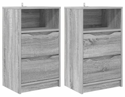Imagen del producto de Mesas de noche 2 uds. Sonoma gris 40 x 30 x 67 cm