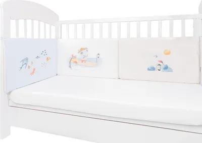 Produktbild von Kikkaboo Nestchen my Home Babybett 140 x 70 cm Bettumrandung 210 cm Baumwolle