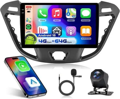 Zdjęcie produktu dla Radio samochodowe 9" - 4G/64G - Android 15 - kompatybilne z CarPlay i Android Auto
