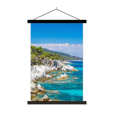 Produktbild von MuchoWow® Textilposter Meer - Sommer - Tropisch 40x60 cm mit schwarzem Rahmen - Wanddekorationen
