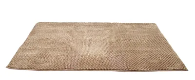 Produktbild von Chenille Badematte rutschhemmend - 70x120cm Braun für Fußbodenheizung geeignet