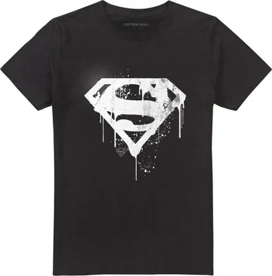 Produktbild von Superman - T-Shirt für Herren/Damen Uni, Logo TV26421 (XL) (Schwarz)