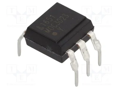 Produktbild von 2x Optotriac UAusg: 400V ohne Nullschaltung DIP6 5kV Kanäle: 1 MOC3023M Opto-Triacs