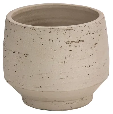 Produktbild von Dehner Übertopf Felix, handgefertigter Indoor Blumentopf, Ø außen 38 cm / innen 37 cm, Höhe 33 cm, Keramik matt, creme