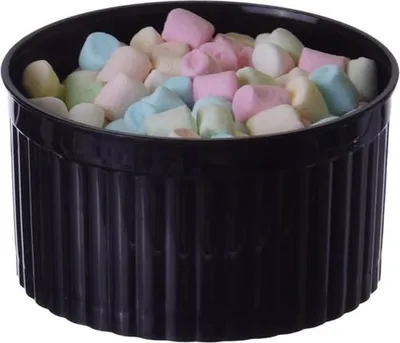 Produktbild von Plastikbecher für Desserts Gestreifter Becher 120ml/25Stück SCHWARZ