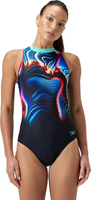 Produktbild von Speedo Bedruckter Hydrasuit Damen schwarz blau Gr 44