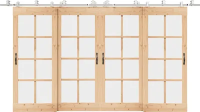Produktbild von Schiebetür-Beschlagsatz 200 cm Edelstahl Silbern