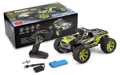 Produktbild von RC Auto - 1:14 4WD Renntruck - bis 50 km/h - 2,4GHz Fernsteuerung - LED Beleuchtung - RTR fahrfertig - 1 Akku