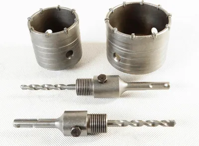 Produktbild von Dosenbohrer Bohrkrone Lochbohrer Kernbohrer SDS Plus 2 Stück 65mm 80mm (SDS6580)