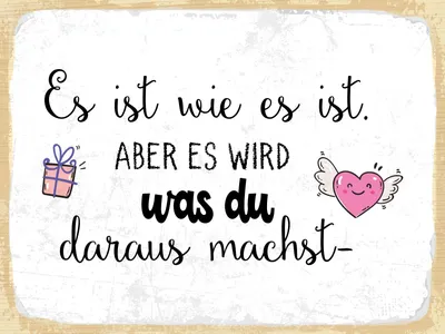Produktbild von vianmo Blechschild 30x40 cm Es ist wie es ist. Aber es wird was du